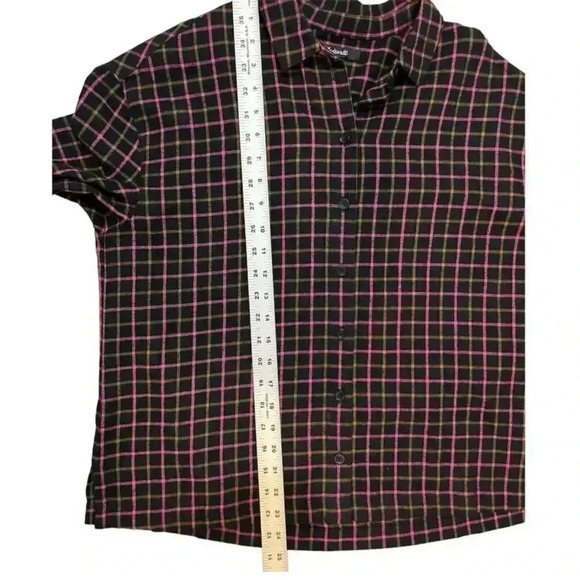 Madewell Long Sleeve XS Flannel Westlake Shirt In Stoppard Plaid Oversized - Picture 6 of 9